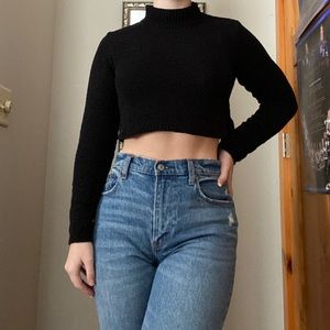 Sweaters | Black Cropped Sweater From 